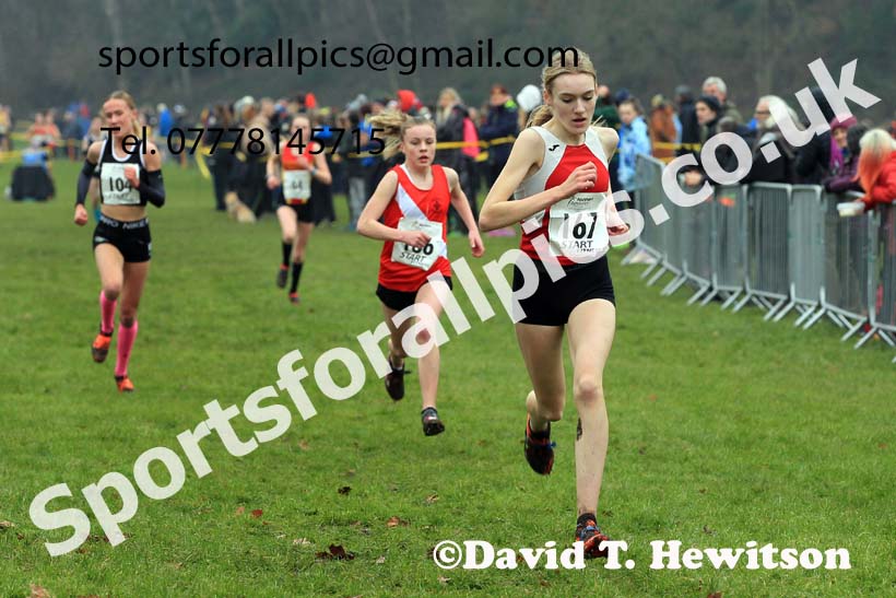 Girls Under-15s 2023 Northern Cross Country Champs., Witton Park, Blackburn. Photo: David T. Hewitson/Sports for All Pics
